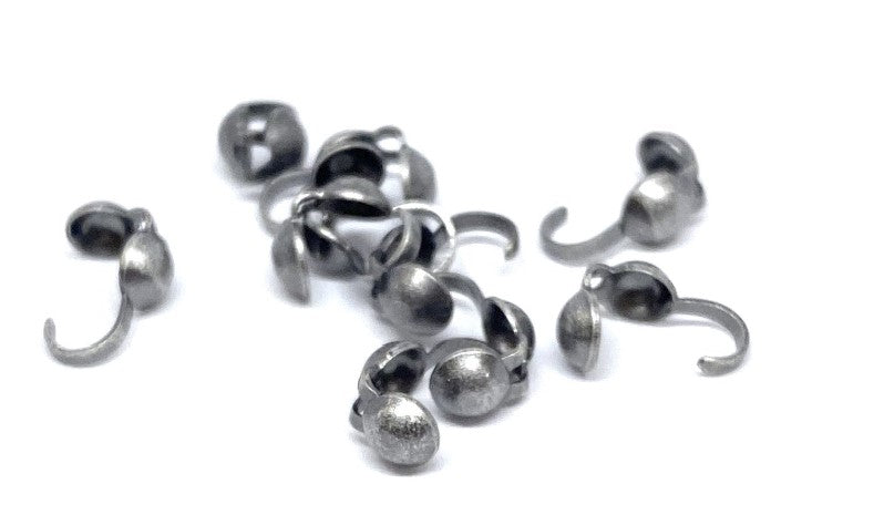 Bead Tips Antique Silver Plated .036 Diameter