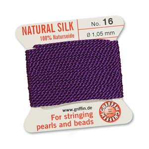 Griffin Natural Silk Bead Cord - Amethyst