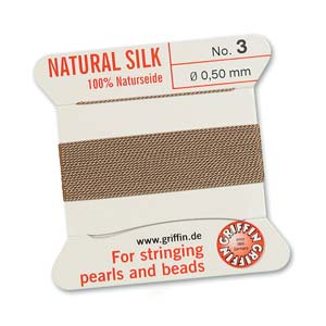 Silk Cord (Natural Silk) aprx. 5mm - beige, 34,83 €