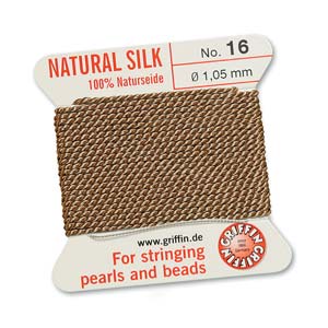 Griffin Natural Silk Bead Cord - Beige