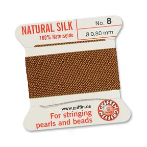 Griffin Natural Silk Bead Cord - Carnelian