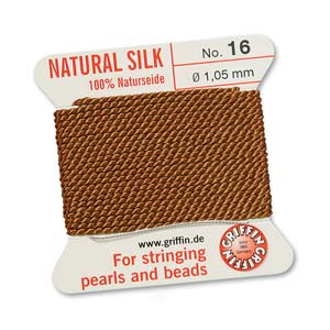 Griffin Natural Silk Bead Cord - Carnelian