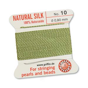 Griffin Natural Silk Bead Cord - Jade