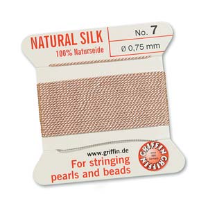 Griffin Natural Silk Bead Cord - Light Pink