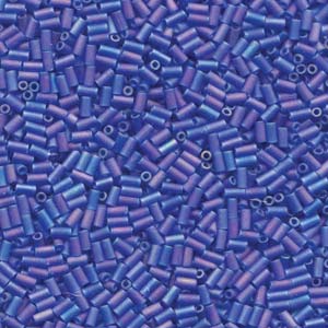 Matte Cobalt AB Miyuki Bugle Beads 3mm (#1)