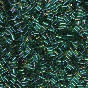 Green AB Miyuki Bugle Beads 3mm (#1)