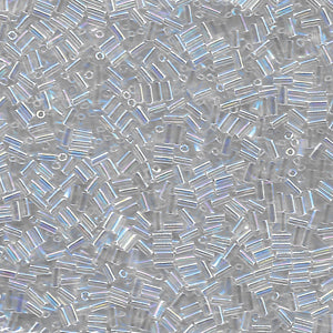 Crystal Clear AB Miyuki Bugle Beads 3mm (#1)