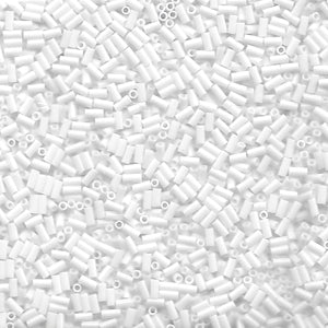 Opaque White Miyuki Bugle Beads 3mm (#1)