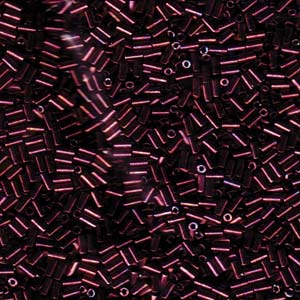 Metallic Dark Raspberry Miyuki Bugle Beads 3mm (#1)