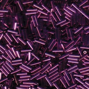 Violet Gold Luster Miyuki Bugle Beads 6mm (#2)