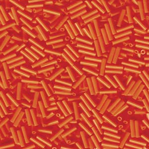 Opaque Orange Miyuki Bugle Beads 6mm (#2)