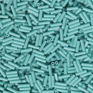 Opaque Turquoise Green Miyuki Bugle Beads 6mm (#2)