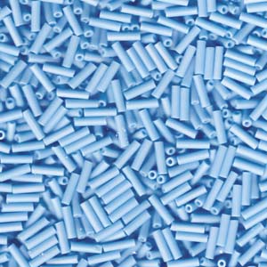 Matte Opaque Turquoise AB Miyuki Bugle Beads 6mm (#2)