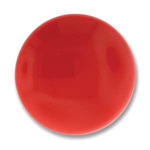 24MM Red Coral Czech Round Cabochon