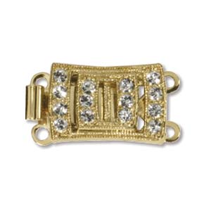 Elegant Elements Two Strand Clasp with Crystal