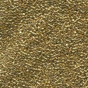 Light 24Kt Gold Plated Miyuki Delica Beads 11/0