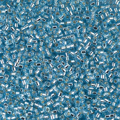Silver Lined Light Blue Miyuki Delica Beads 11/0