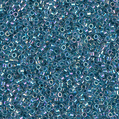 Lined Light Blue Miyuki Delica Beads 11/0