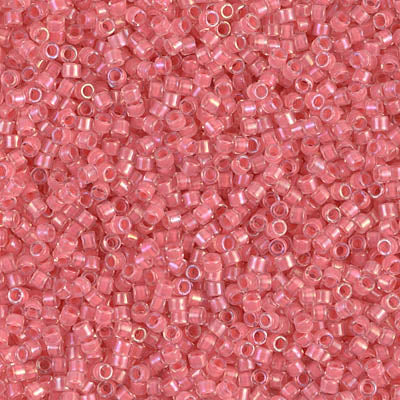 Lined Rose Pink AB Miyuki Delica Beads 11/0