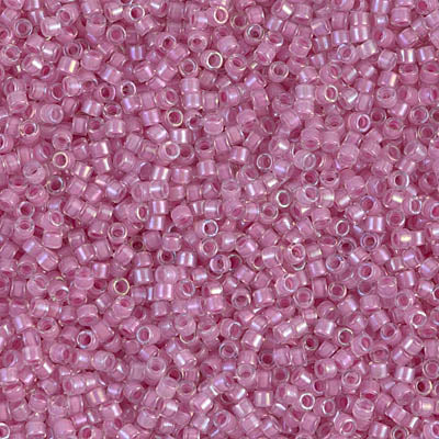 Lined Pale Lilac AB Miyuki Delica Beads 11/0