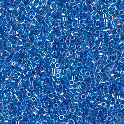 Lined Blue AB Miyuki Delica Beads 11/0