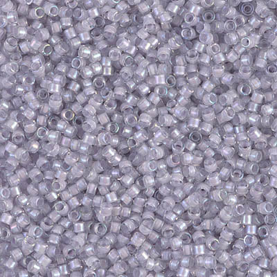 Lined Pale Lavender AB Miyuki Delica Beads 11/0