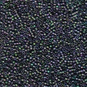 Matte Metallic Purple Green/Gold Iris Miyuki Delica Beads 11/0