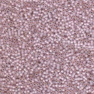 Silver-Lined Pale Rose Opal Miyuki Delica Beads 11/0