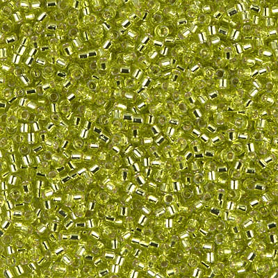 Silver Lined Chartreuse Miyuki Delica Beads 11/0