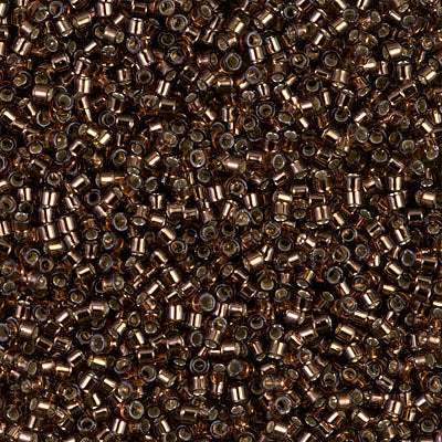 Silver Lined Brown Miyuki Delica Beads 11/0