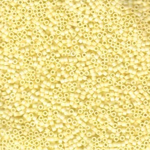 Matte Opaque Pale Yellow Miyuki Delica Beads 11/0