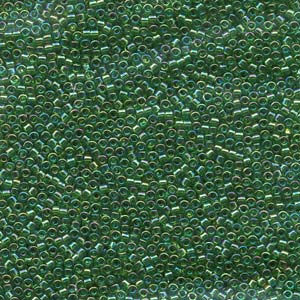Transparent Green AB Miyuki Delica Beads 11/0