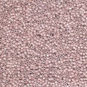Opaque Pink Champagne Ceylon Miyuki Delica Beads 11/0