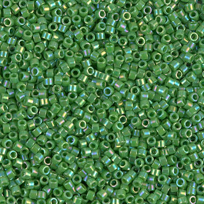 Opaque Green AB Miyuki Delica Beads 11/0