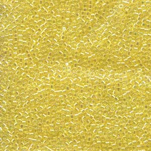 Transparent Yellow AB Miyuki Delica Beads 11/0