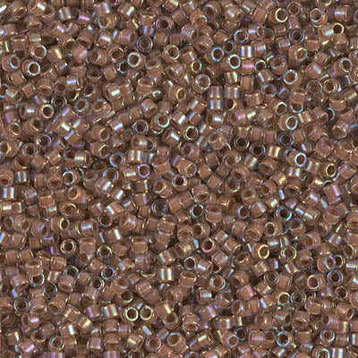 Cocoa Lined Crystal AB Miyuki Delica Beads 11/0