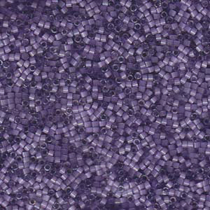 Dyed Lilac Silk Satin Miyuki Delica Beads 11/0