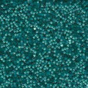 Dyed Aqua Green Silk Satin Miyuki Delica Beads 11/0
