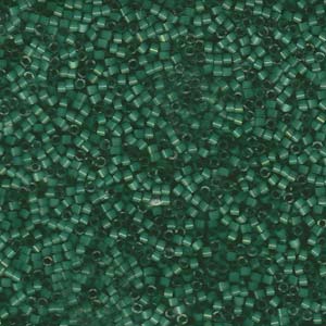 Dyed Emerald Silk Satin Miyuki Delica Beads 11/0