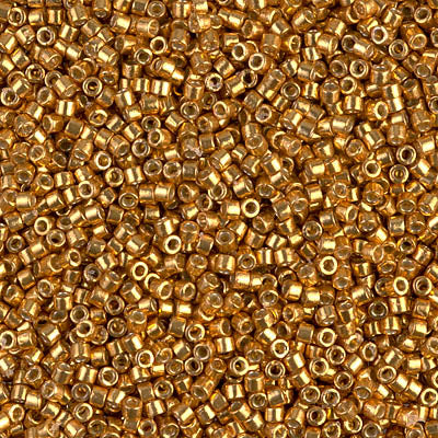 Duracoat Galvanized Yellow Gold Miyuki Delica Beads 11/0