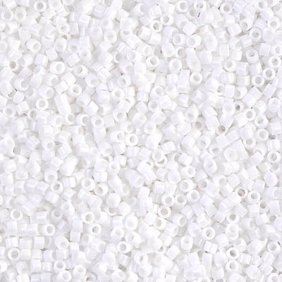 Opaque Chalk White Miyuki Delica Beads 11/0