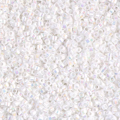 White Pearl AB Miyuki Delica Beads 11/0