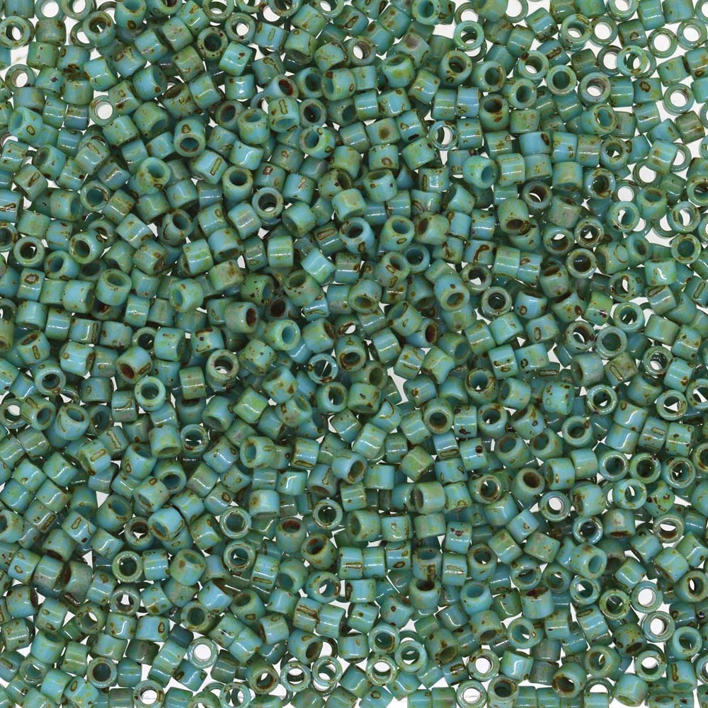 Seafoam Green Picasso Miyuki Delica Beads 11/0