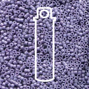 Frosted Opaque Glaze Purple Miyuki Delica Beads 11/0