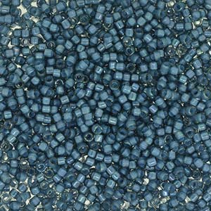 Fancy Lined Teal Dark Blue Miyuki Delica Beads 11/0