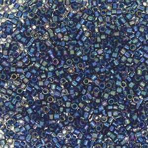 Fancy Lined Han Blue Miyuki Delica Beads 11/0