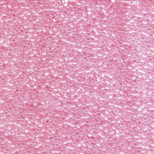 Lined Crystal Medium Pink Miyuki Delica Beads 11/0