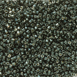 Duracoat Galvanized Black Moss Miyuki Delica Beads 11/0