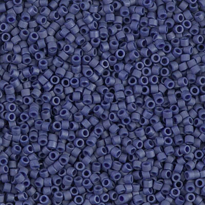 Matte Metallic Dark Grey Blue Miyuki Delica Beads 11/0