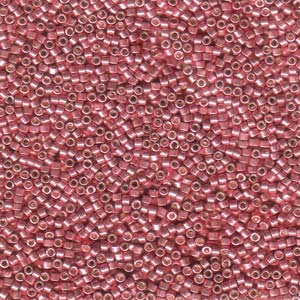 Galvanized Pink Dyed Miyuki Delica Beads 11/0